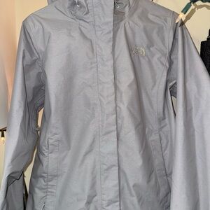 The North Face Gray Jacket Weather-Resistant High Collar